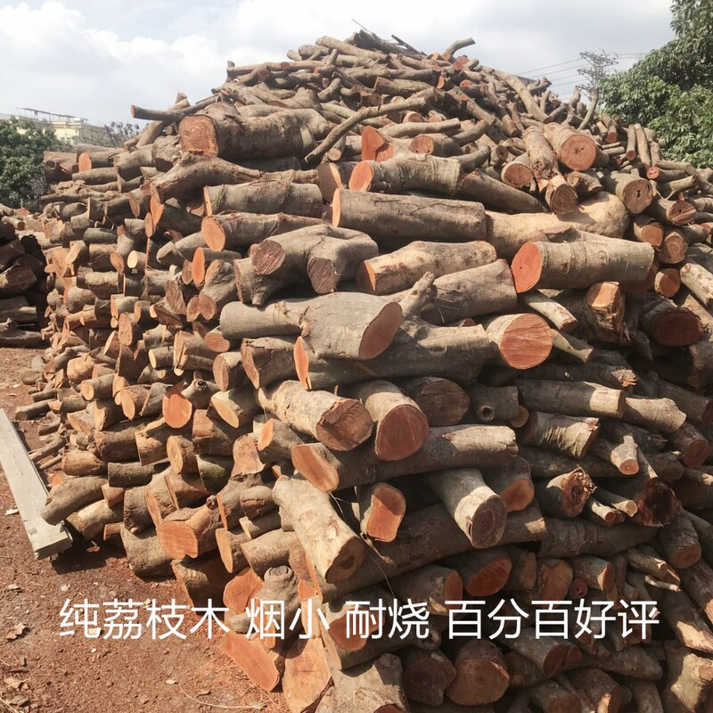 Firewood for Burning Lychees, Not Packaged for Logistics, Wood-Burning Stove, Hardwood, Fruitwood, Guangdong, Dry, Fireplace Decoration, Split, Durable, Mail-Friendly