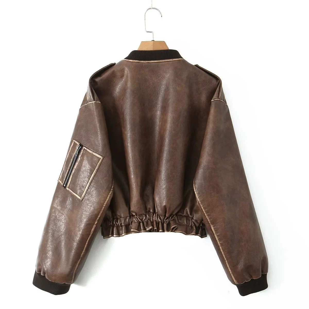 Autumn retro brown jacket, American style