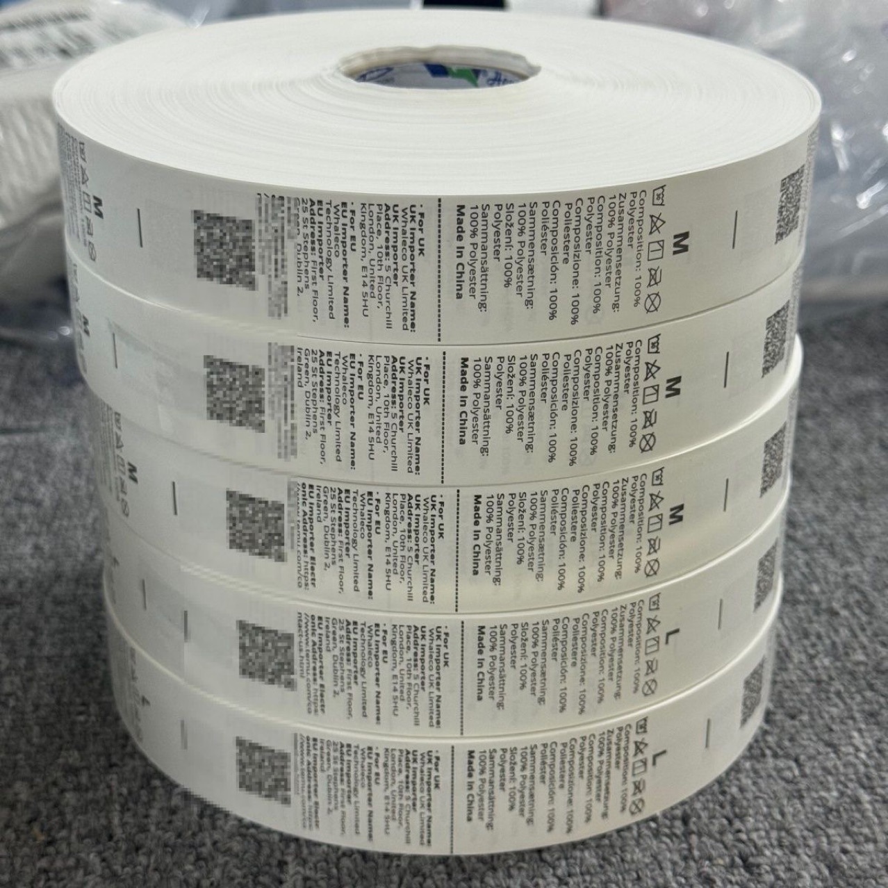 水洗标外贸TEMU跨境希音水洗标水洗唛定服装洗水唛服装领标印唛