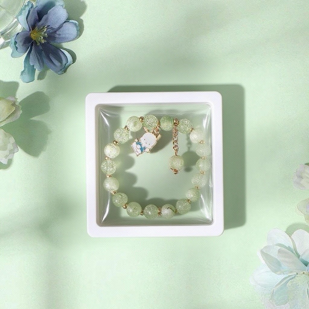 Snowflake beads--afraid of dogs (boxed)