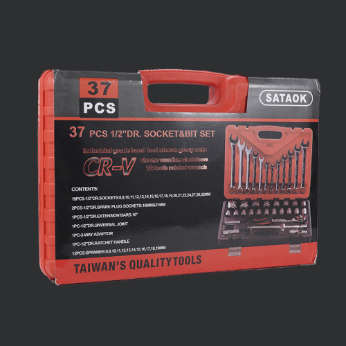 Factory Sales Car Repair Tools 32-Piece 37-Piece Set Combo Set Socket 1/2 Large Flight Ratchet Wrench Tool Kit