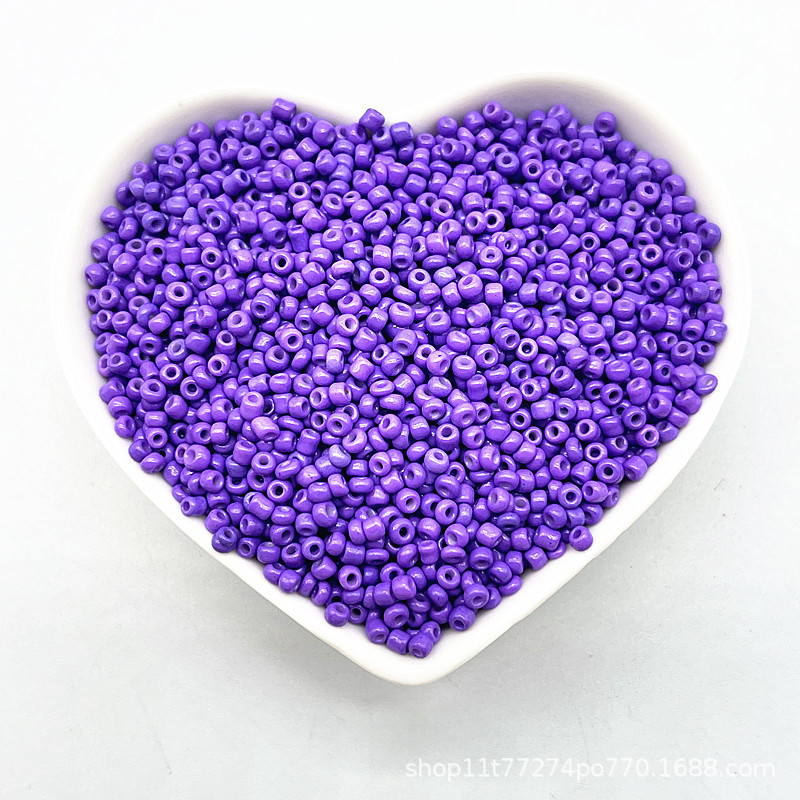 2/3/4mm color sólido vidrio pequeño arroz cuentas DIY hecho a mano collar pulsera joyería accesorios (15g un paquete)