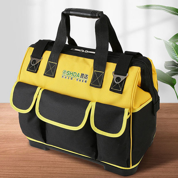 Kit de herramientas eléctricas lienzo multifuncional mantenimiento e instalación de hardware de carpintería gran bolsa de herramientas portátiles de sitio de construcción