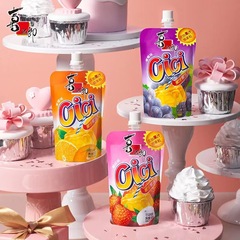 Happycat 150g Suction Fruit Granule Refreshing Cici Juice Jelly, Refreshing Coconut & Fruit Granule Drink – Snack for Supermarket Wholesale