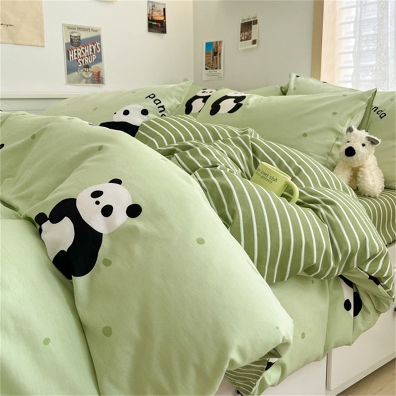 Algodón de cuatro piezas conjunto de algodón 2025 nueva ropa de cama fresca colcha de flores sábanas de dormitorio tres piezas conjunto de cama