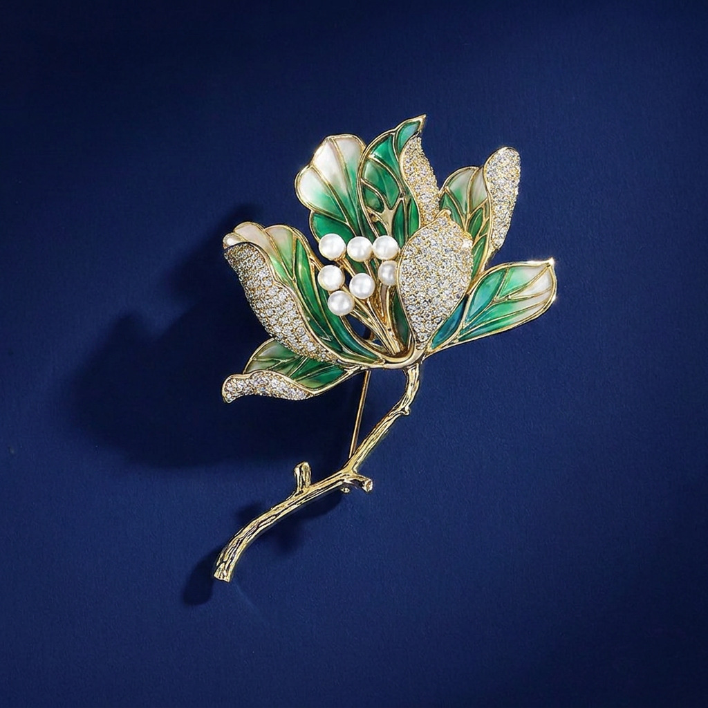 Luxury Begonia Flower Brooch, Niche High-End Waist-Cinching Buckle, Ancient Style Corsage, Anti-Slip Clothing Pin