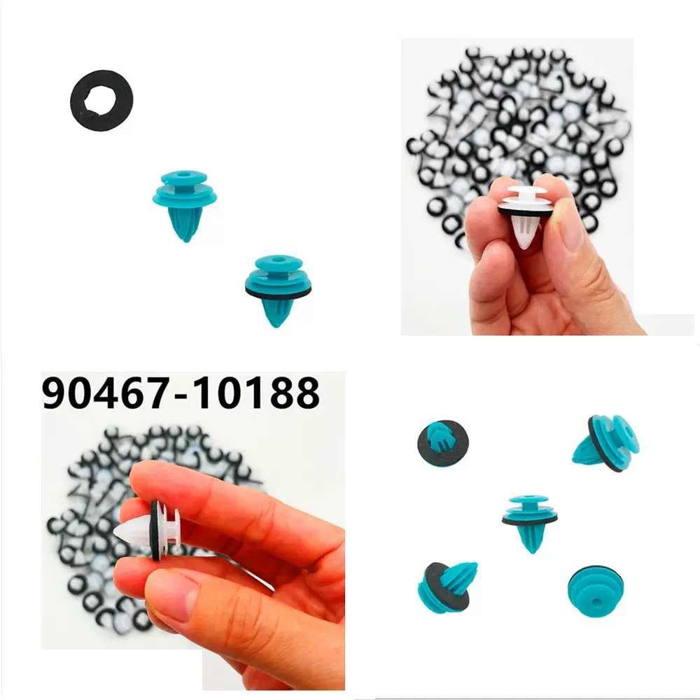 通用加强塑料尼龙汽车门板卡扣 汽车卡扣 塑料卡扣带缓冲垫橡胶垫