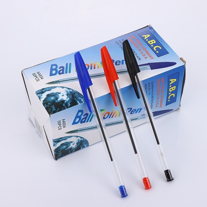 Pluma simple ABC / ETO / BIS bolígrafo de tapa tricolor opcional bolígrafo de escritorio exportación de comercio exterior