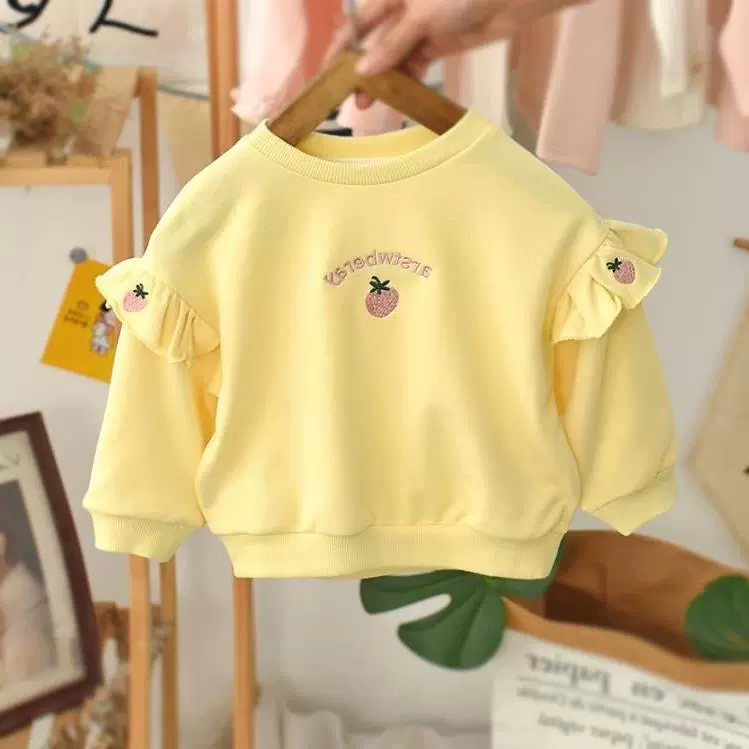 Tide, children's fashionable autumn sweatshirt, 2023 collection, with embroidery, western style, Korean style