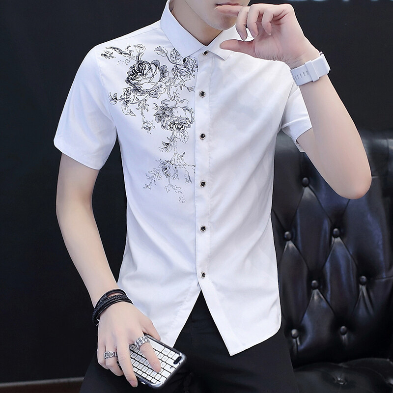 Net Tao home high quality stock a large number of men's printed short sleeve shirt trend shirt Net Tao home high quality stock a large number of men's printed short sleeve shirt trend shirt