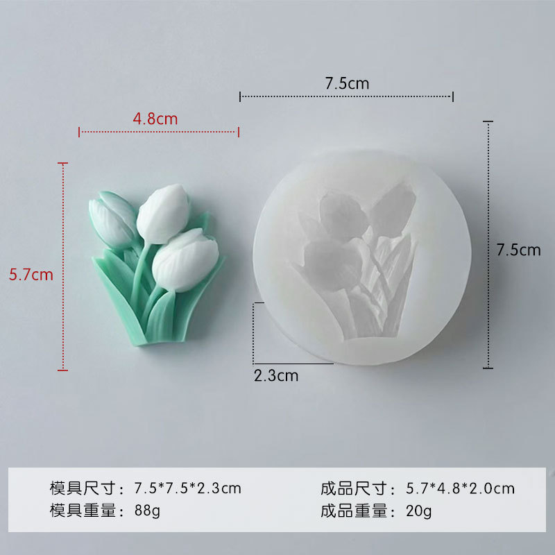 Multi-estilo de molde de silicona flor DIY fondant de chocolate Rosa flor epoxi aromaterapia yeso vela molde