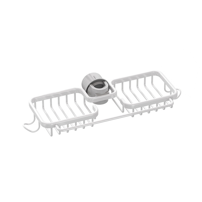 Grifos de cocina estante de almacenamiento sin perforación piscina esponja drenaje colgante fregadero doméstico toallitas de jabón estante de almacenamiento