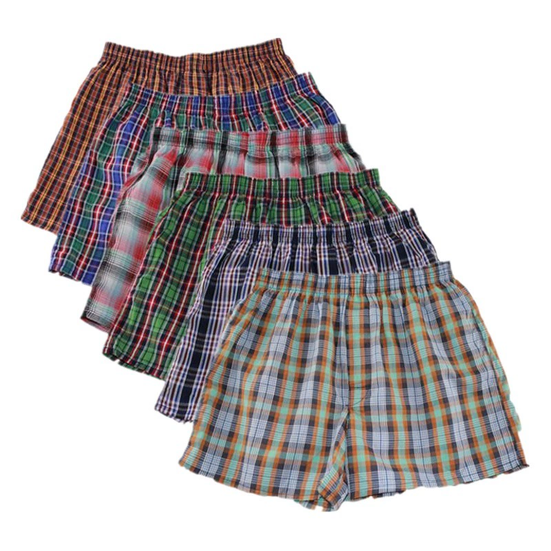 Мужское нижнее белье Боксеры из хлопка и хлопка Трансграничные брюки-боксеры с высокой талией Свободное дышащее Мужское нижнее белье больших размеров