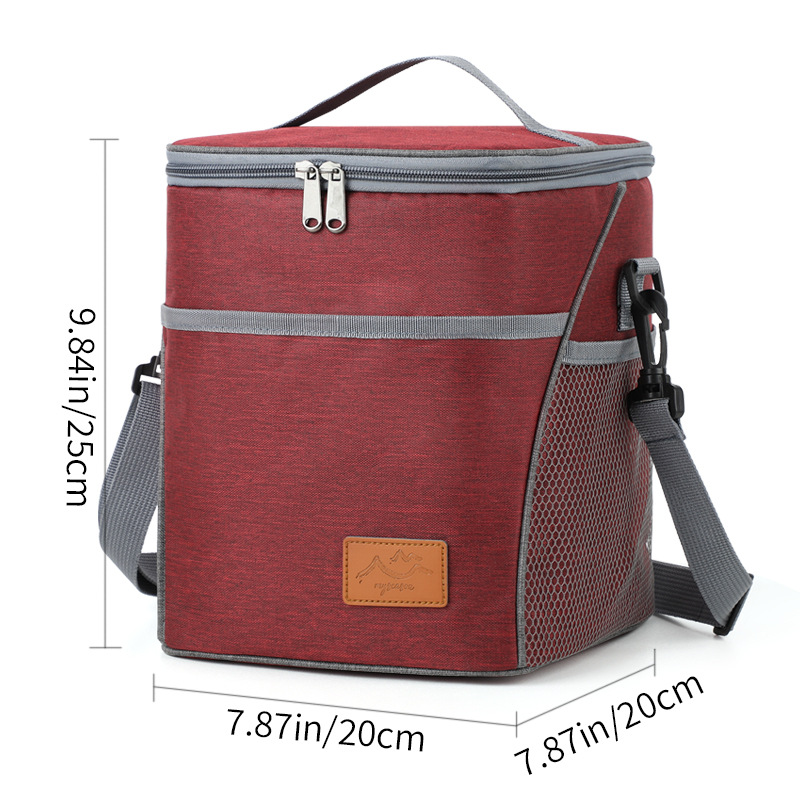 Bolsa de almuerzo portátil de gran capacidad bolsa de aislamiento de tela Oxford transfronteriza bolsa de hielo inclinada bolsa de picnic al aire libre bolsa de preservación