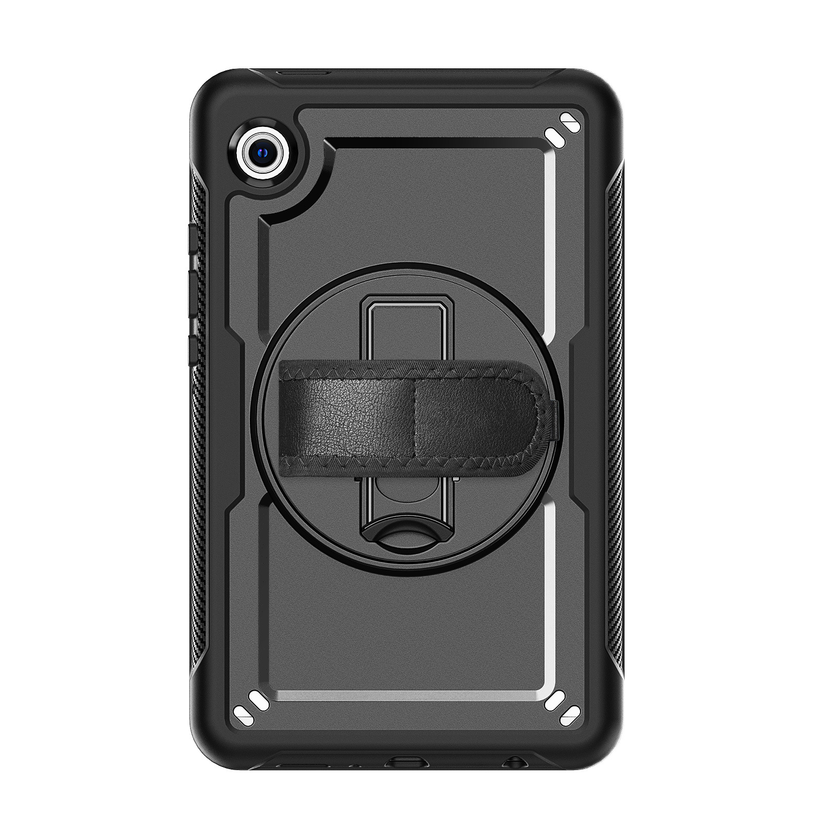 Suitable for Samsung A11-A9 Honeycomb Hand Strap Type B Black Anti-Fall Mobile Phone Protective Cover Can Be Rotated and Carried