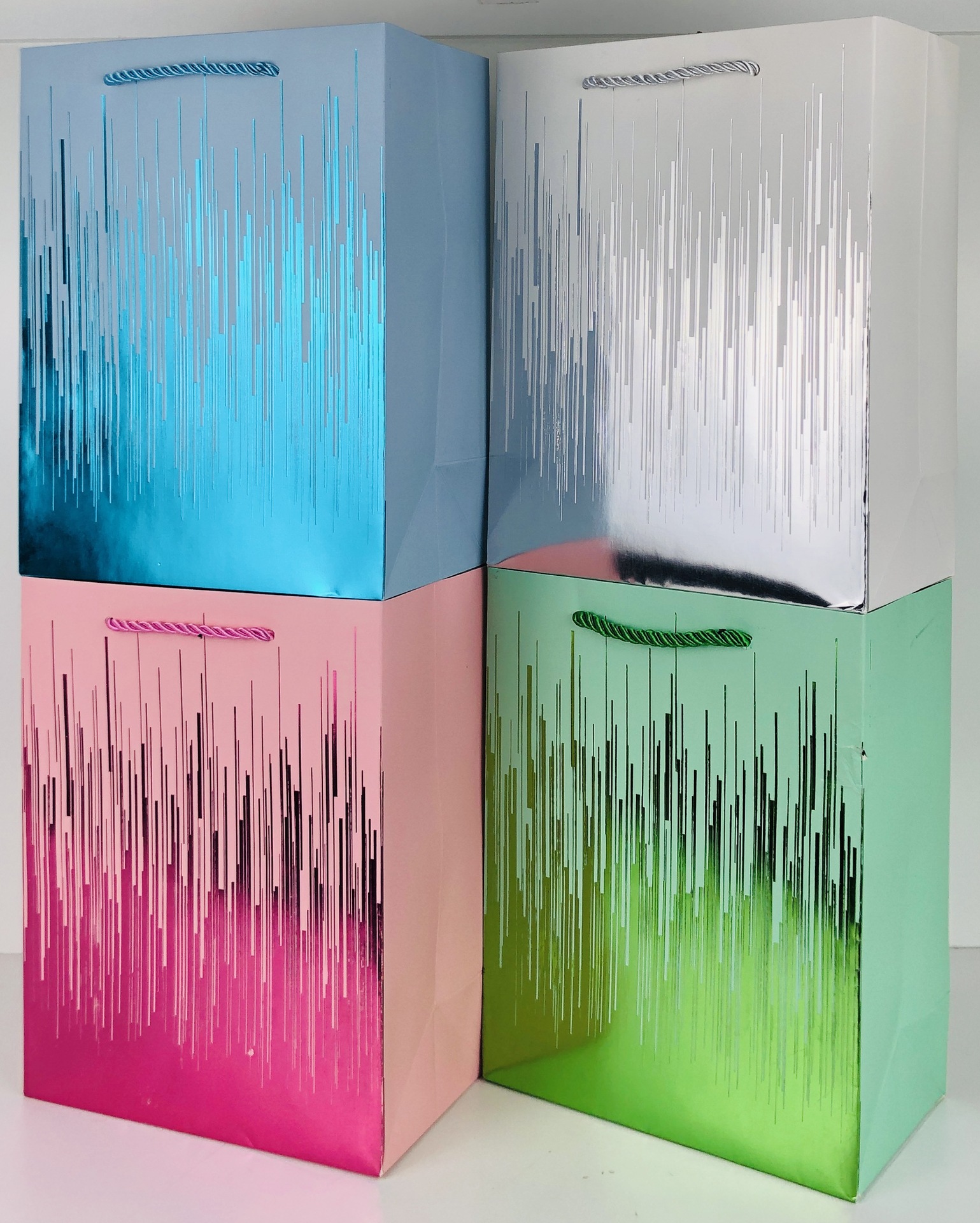 现货单色烫金手提袋礼品袋购物袋跨境专供