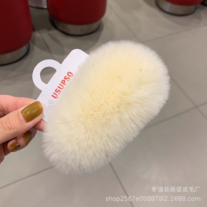 毛皮ヘアクリップ韓国インリアルレッキスウサギの毛かわいいぬいぐるみヘアクリップ毛皮 bb クリップインターネット有名人のヘアアクセサリー子供のヘアアクセサリー|undefined