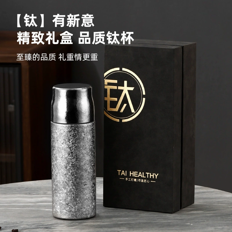 Fashionable tea cup for auto, Lao Baicha for traveling, metal golden water