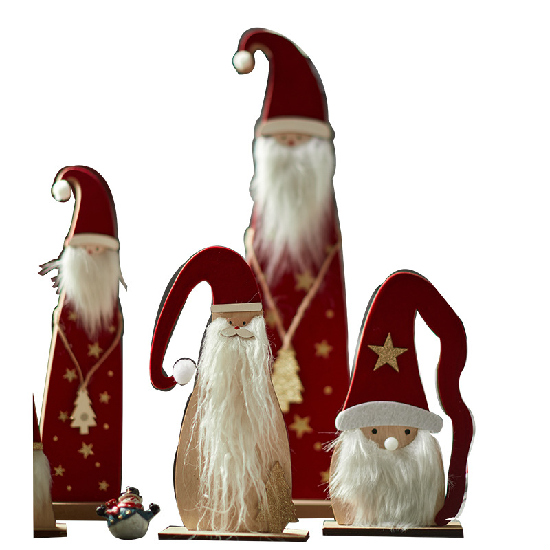 Árbol de Navidad luminoso, decoración de madera de escritorio, Elk para ancianos, centro comercial creativo, decoración de decoración de café, accesorios