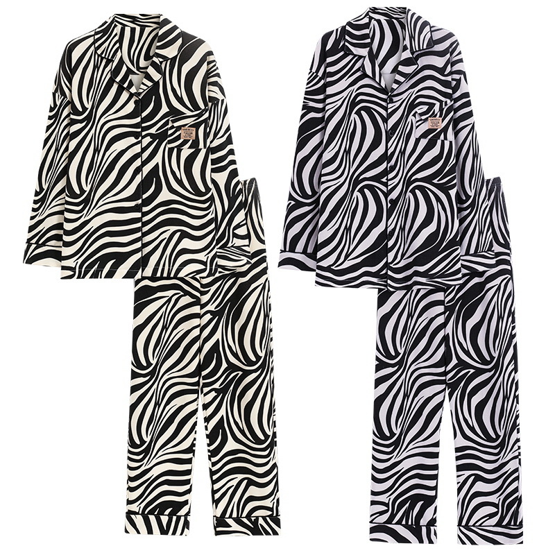 [Personalizada] pijama ultra suave pareja primavera y otoño cardigan de algodón de manga larga se puede usar fuera casa casa pareja casa de verano