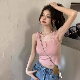 Fuchsia base summer short tank top