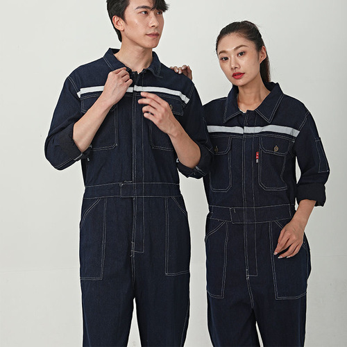One-piece workwear for men and women—mechanic & auto repair all-in-one suit, also ideal for farming; includes spray-painting attire and safety workwear, suitable for all four seasons.