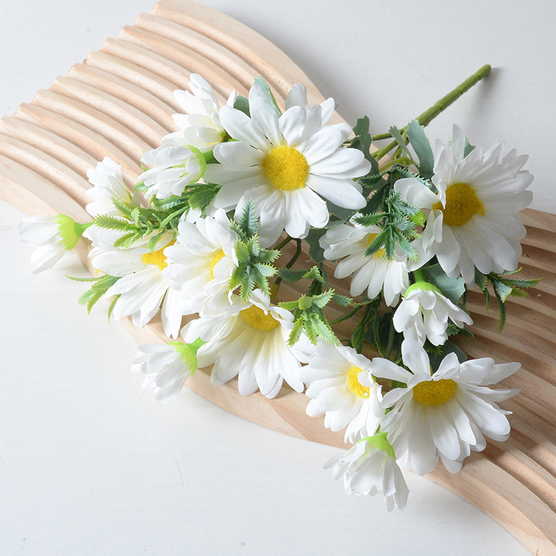 Flor artificial mango haz de sol crisantemo tela de seda pequeño mango ramo Margarita crisantemo holandés fotografía hogar boda accesorios de fotografía
