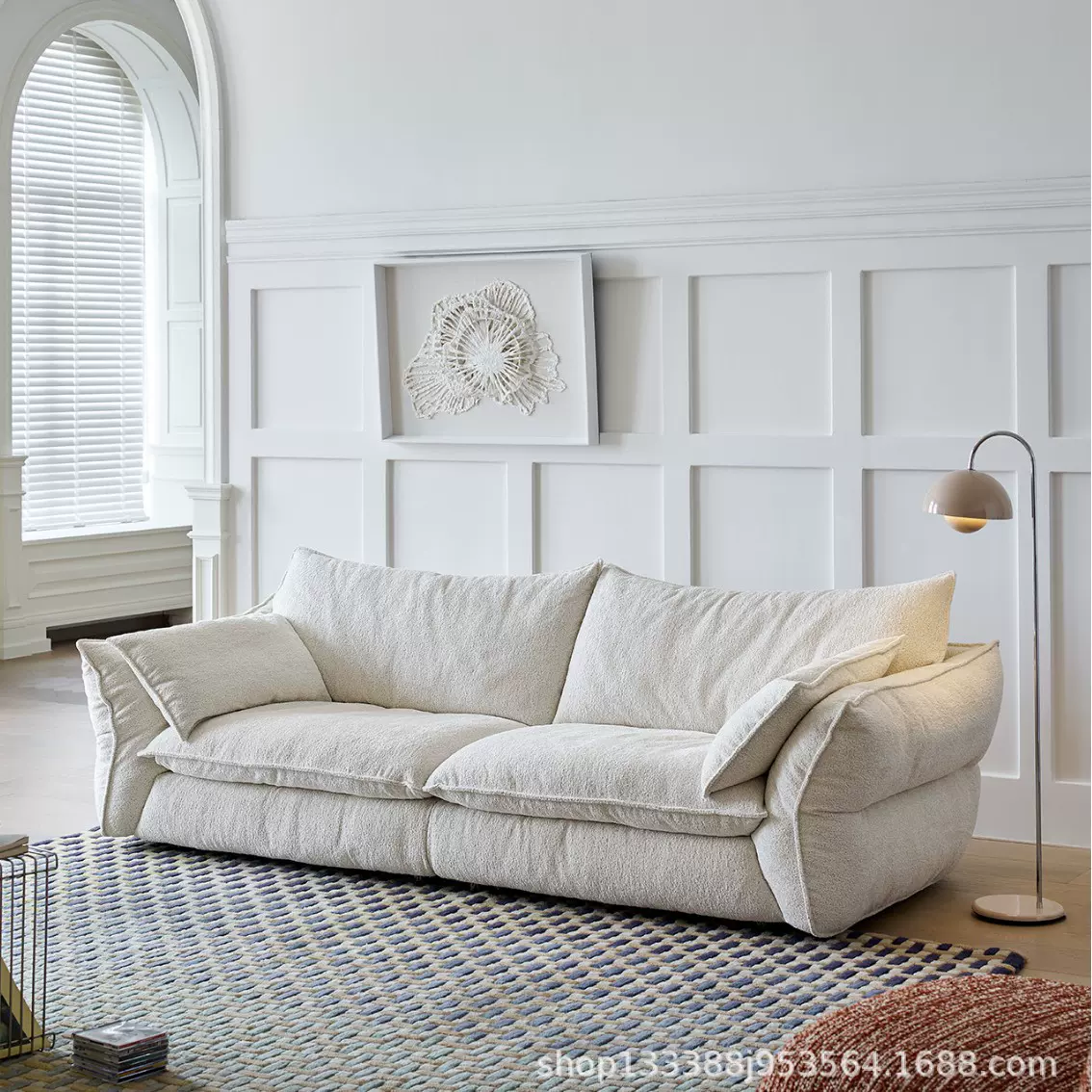 莫语/格拉朵沙发法式复古奶油风客厅布艺直排沙发设计师羽绒沙发