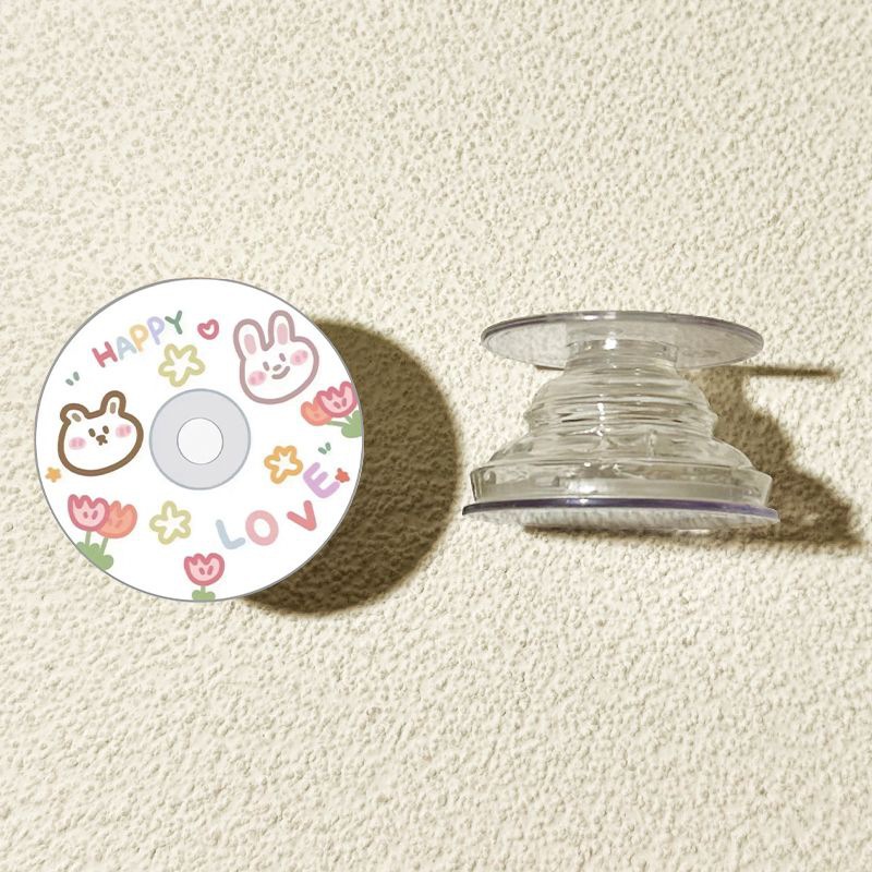 Ins disco de música redondo creativo para el soporte de airbag de teléfono móvil pegado 360 rotación retráctil perezoso perseguir el drama de escritorio