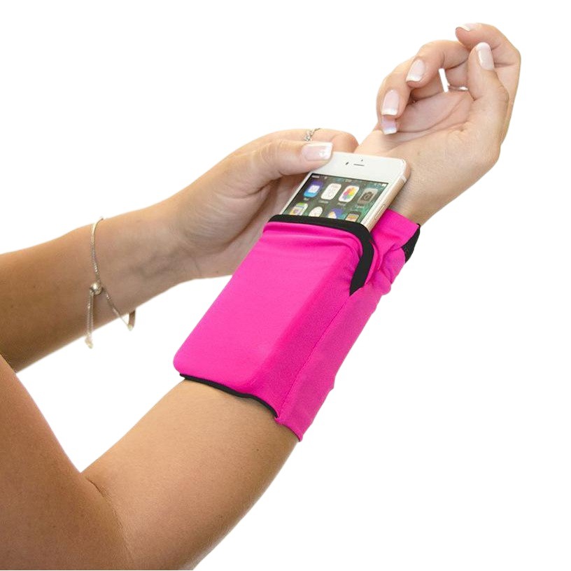 Factory Direct Sales Wrist Bag Mobile Phone Bag Spandex Lycra Arm Bag Elastic Handbag Milk Silk Card Bag Whole Piece Bag