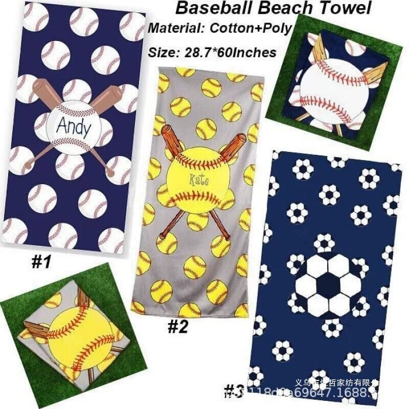 Personalized Beach Towels for Sports Enthusiasts, Basketball, Football, Rugby Absorbent Towels, Beach Towels Personalized Beach Towels for Sports Enthusiasts, Basketball, Football, Rugby Absorbent Towels, Beach Towels
