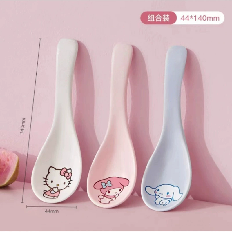 Hello kitty, столовые приборы, керамический набор, ложка, палочки для еды, новая коллекция, полный набор