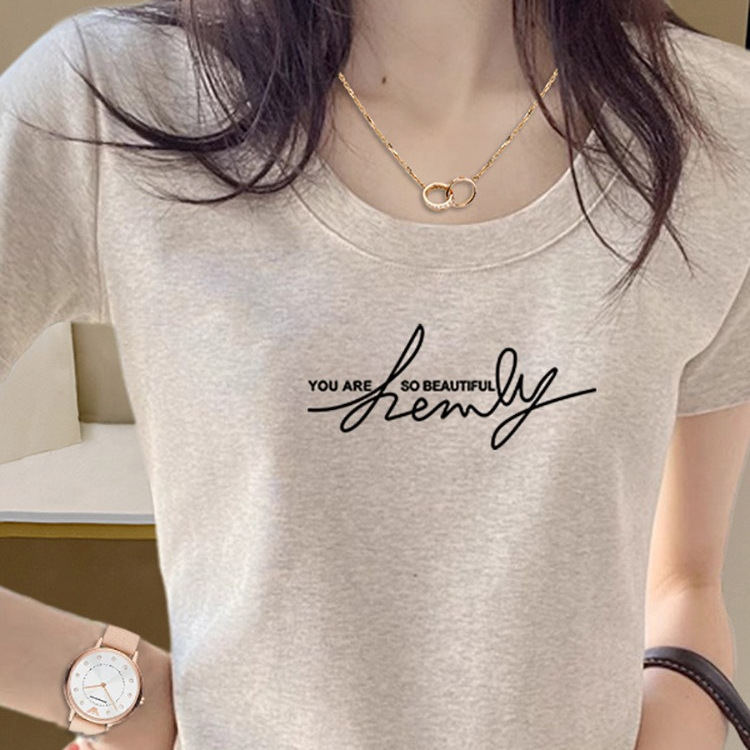 Women's Short-Sleeve T-Shirt, Summer 2026 New Style, Slim Fit, Versatile, High-End Feel, Basic U-Neck Top Women's Short-Sleeve T-Shirt, Summer 2026 New Style, Slim Fit, Versatile, High-End Feel, Basic U-Neck Top