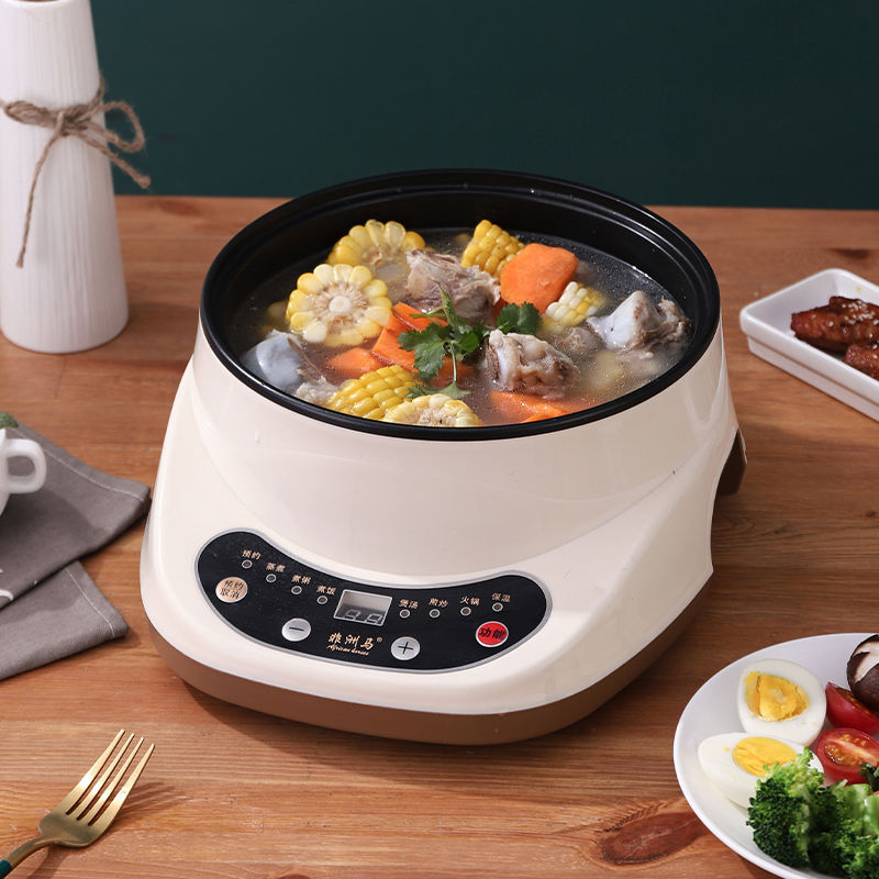 Electric Wok, Multifunctional Electric Hot Pot, Electric Cooking Pot, Student Dormitory Small Electric Pot, Household Rice and Noodle Cooking Pot, Non-Stick Pot