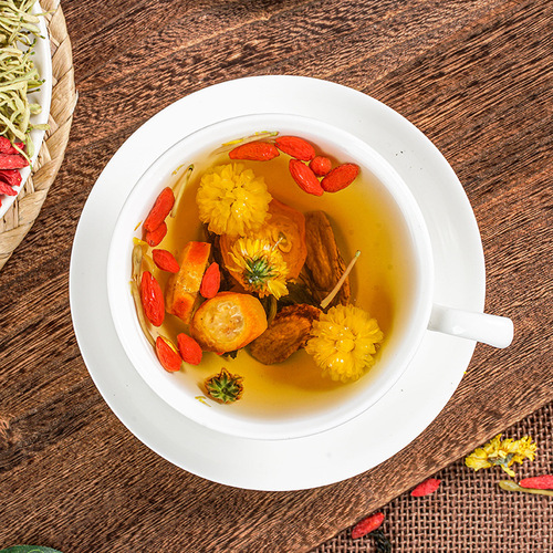 Chrysanthemum Cassia Seed Tea, Monk Fruit Tea, Goji Berry Tea, Combined Tea, Goji Berry and Honeysuckle Dandelion Citrus Tea