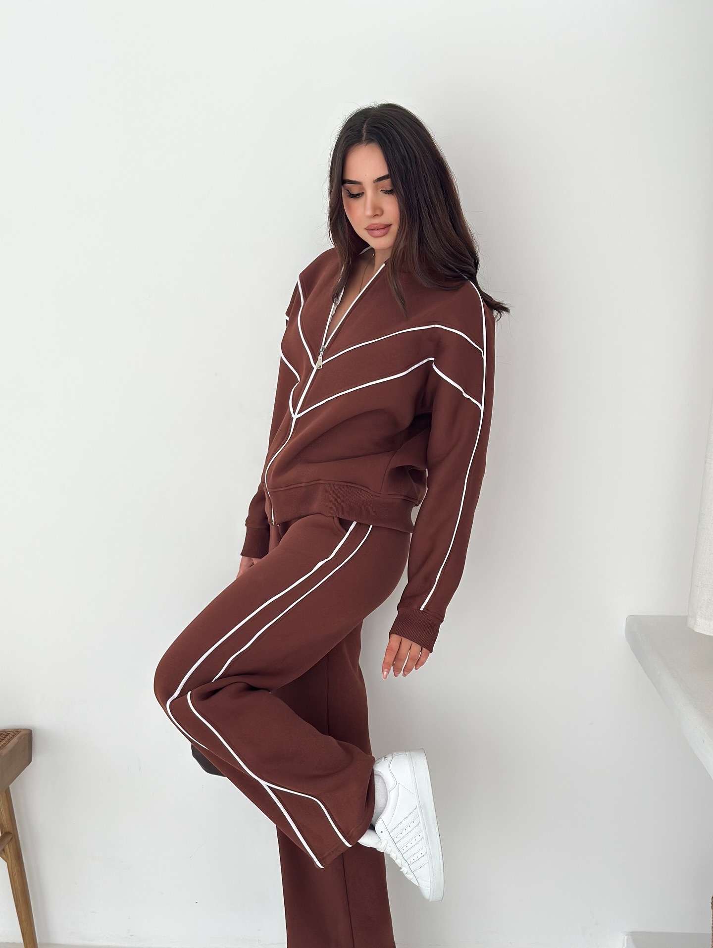2026 Cross-Border Casual Outfit For Women, European American Street Style, Long-Sleeve Fold-Neck Cardigan And_ecoleips.com