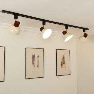 New Mid-Century Style Restaurant Track Spotlight Cream Style Commercial Fill Light Living Room Bedroom Astigmatism Track Light