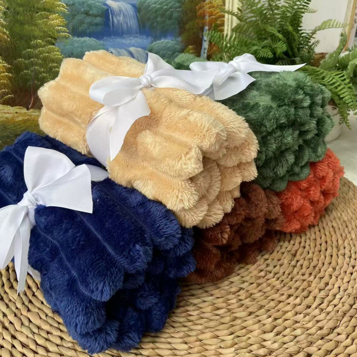 四季通用宠物窝垫法兰绒抽条双层毯 猫狗用棉垫睡垫子加厚宠物窝