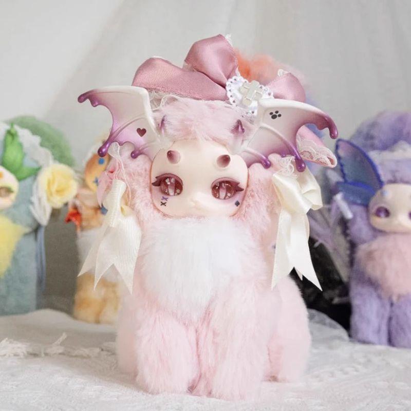 【絶妙ぬいぐるみブラインドボックス】本物の猫とドラゴンのファンタジー生き物人形魔法アカデミーシリーズトレンディぬいぐるみブラインド|undefined