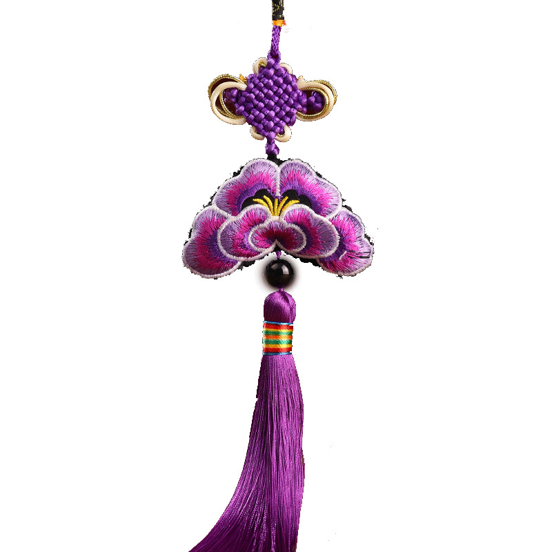 Dragon Boat Festival estilo chino bolsita pequeña bordada arco pequeño colgante Hanfu estilo antiguo adornos borla bolsita portátil