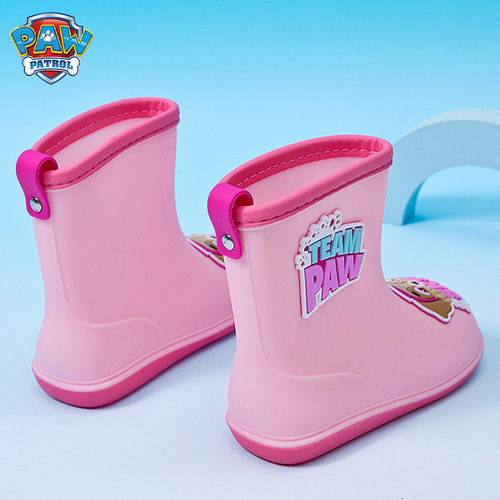 Paw Paw Team children's rain boots, non-slip and wear-resistant in rainy days, cute cartoon baby rain boots, kindergarten waterproof shoes