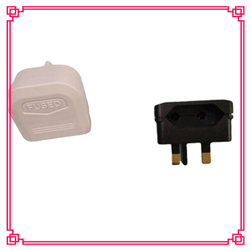 批发bs-5733/bs-5732欧规转英式转换头欧式电源线插头防漏电