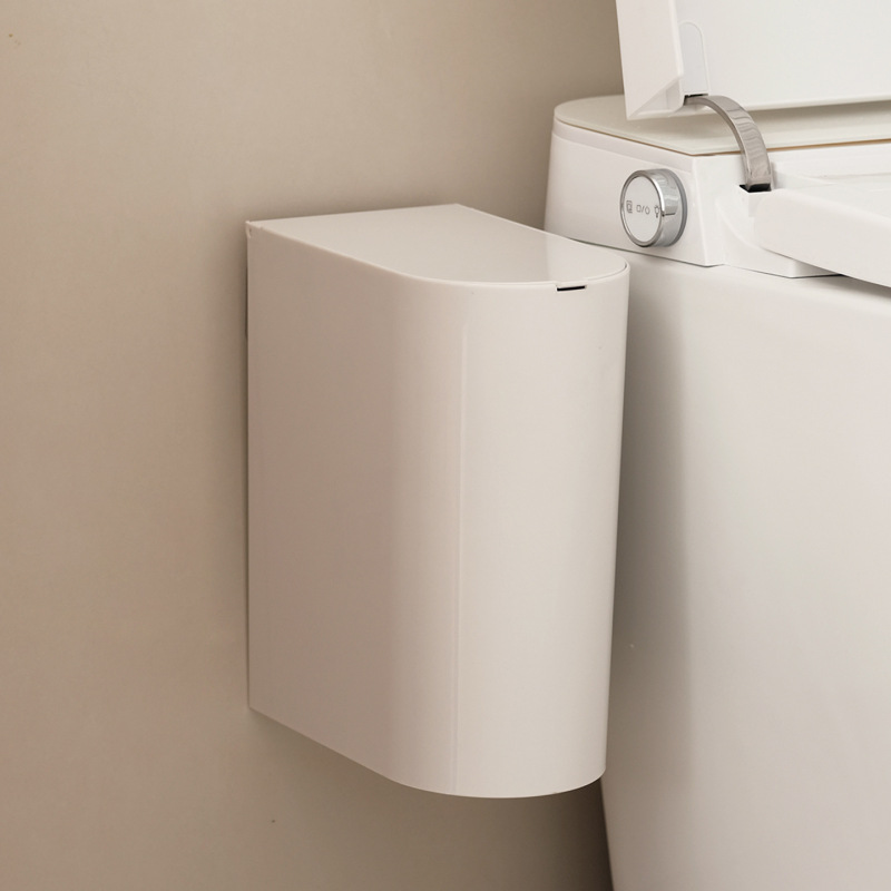 Household Trash Can with Lid for Kitchen, Living Room, Bedroom, Bathroom, Wall-Mounted, 2026 New Model, for Narrow Gaps Household Trash Can with Lid for Kitchen, Living Room, Bedroom, Bathroom, Wall-Mounted, 2026 New Model, for Narrow Gaps