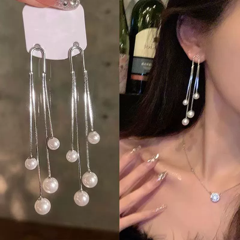 Earrings 925 silver, Korean simple elegant design, long dangling & stud options, lightweight