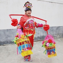 舞蹈花篮 秧歌花篮舞蹈花挑 舞台戏曲戏剧花篮 花挑舞道具