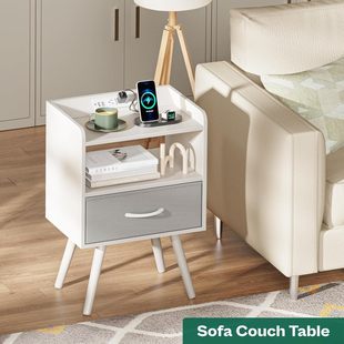 Scandinavian Bedroom Small Table Simple Wooden Bedside Table Solid Wood Bedside Table Storage Cabinet Solid Wood Leg Bedside Small Cabinet