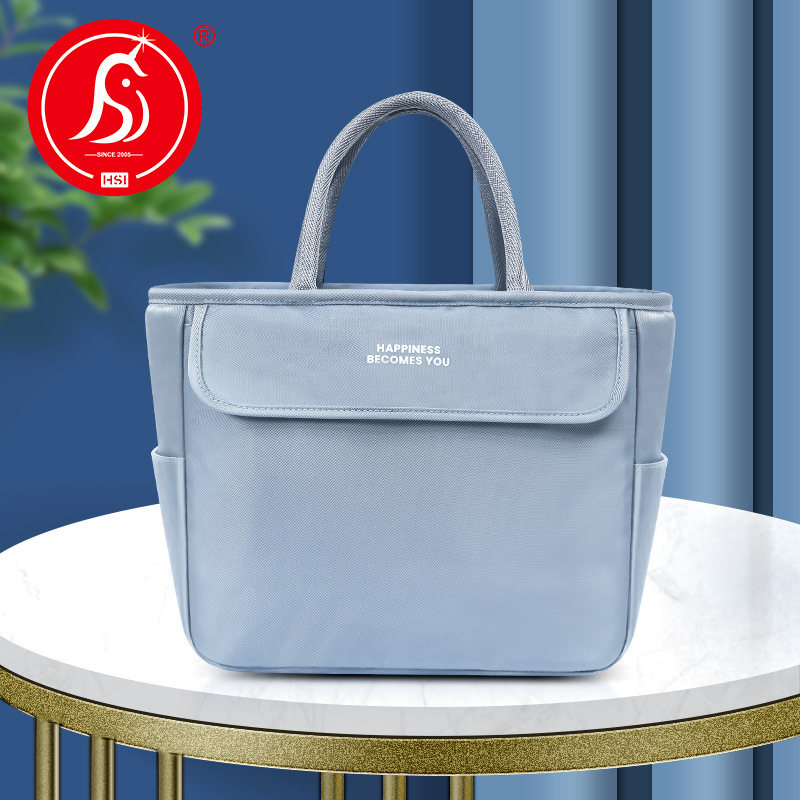 加厚便當包保溫手提飯盒袋便攜上班帶飯包大容量便當袋保溫野餐包