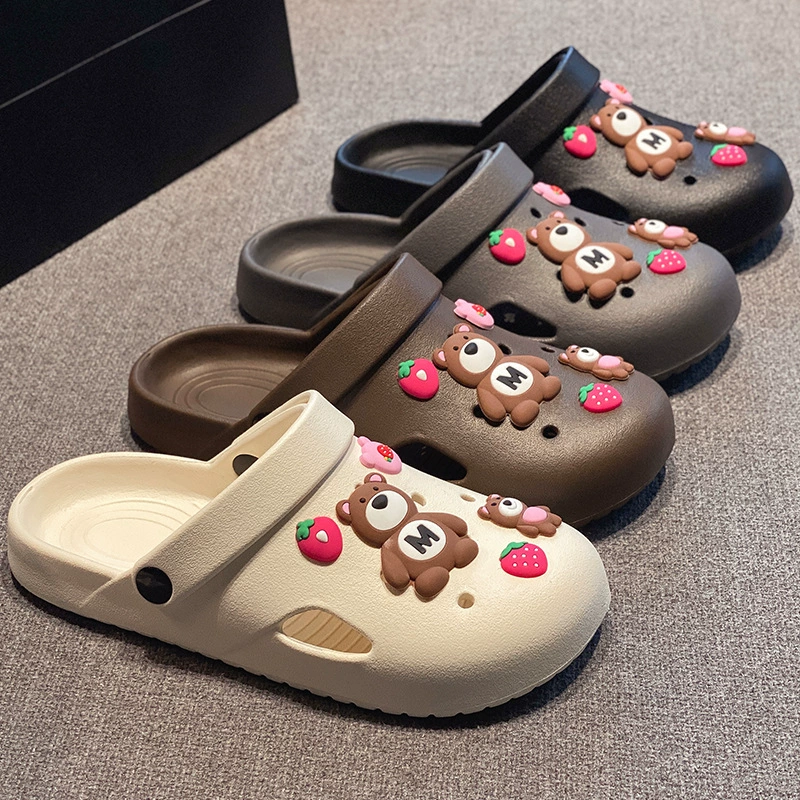 Dongdong обувь женские баотоу домашние тапочки противоскользящие ванная комната купание Летние тапочки мягкие подошвы легкие можно носить на улице тапочки мужчины