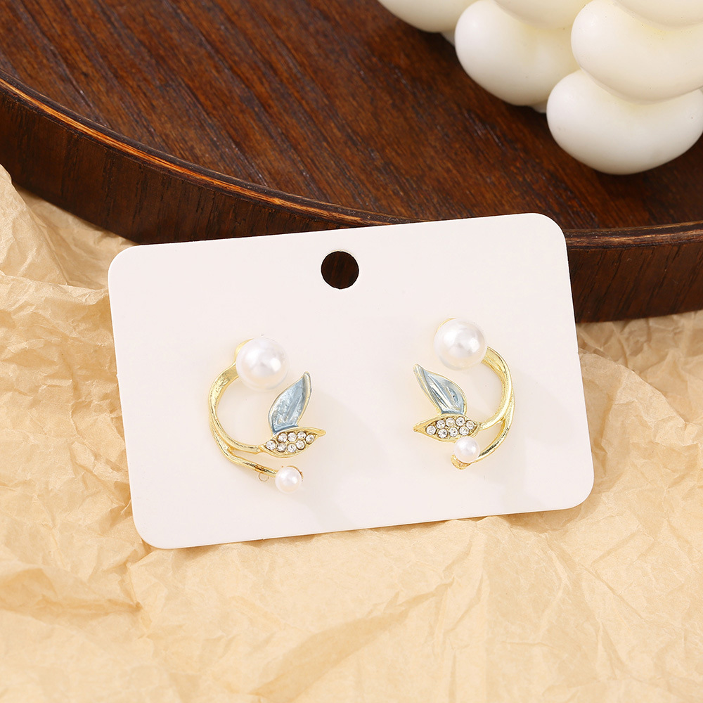 Holiday, Daily Occasion 1 Pair Casual Simple Style Flower Bow Knot Inlay Alloy Rhinestones Earrings