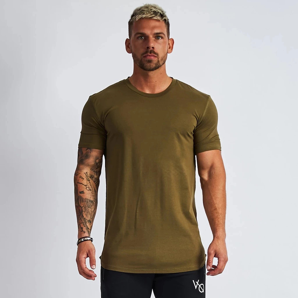 Hombres Color Sólido Estilo Simple Cuello Redondo Manga Corta Delgado Camiseta Hombre display picture 10